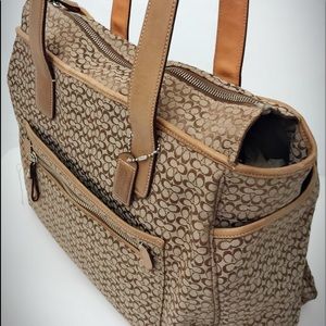 Coach Diaper Bag Brown Logo